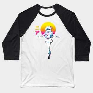 Nia Teppelin Gurren Lagann  Anime Vaporwave Baseball T-Shirt